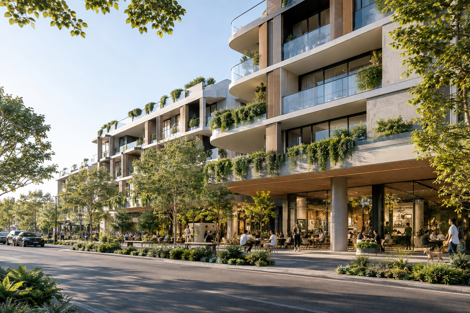 Contemporary mixed-use development
